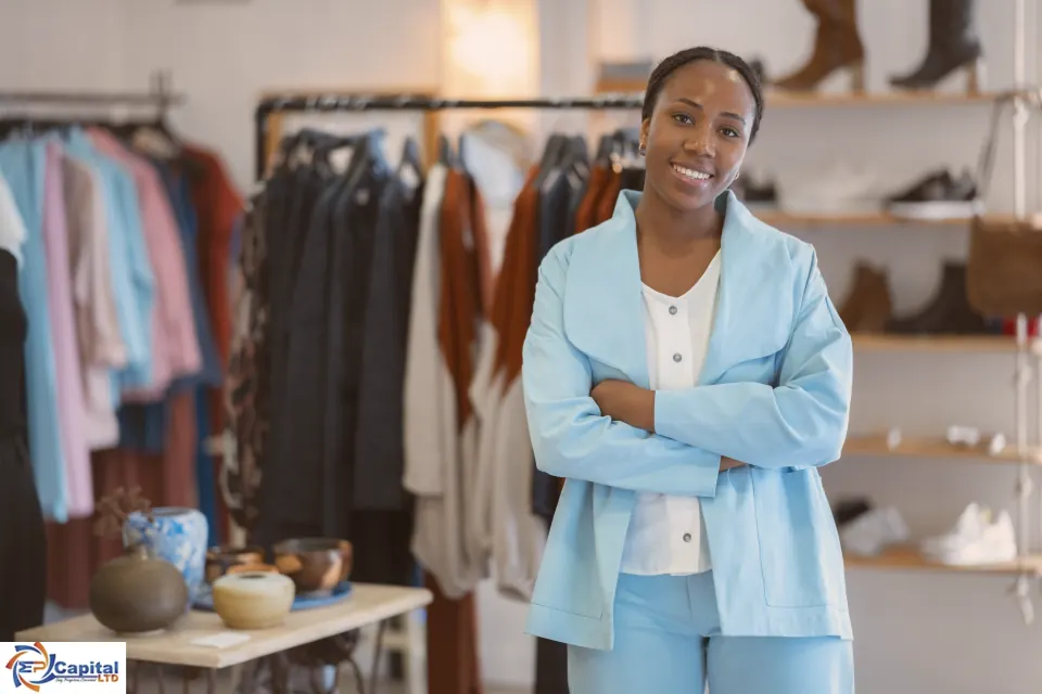 A business owner in her shop
